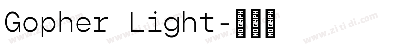 Gopher Light字体转换